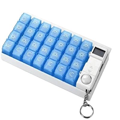 Top fashion good selling medication box dispenser electronic medicine 7day pill case timer/ digital alarm reminder