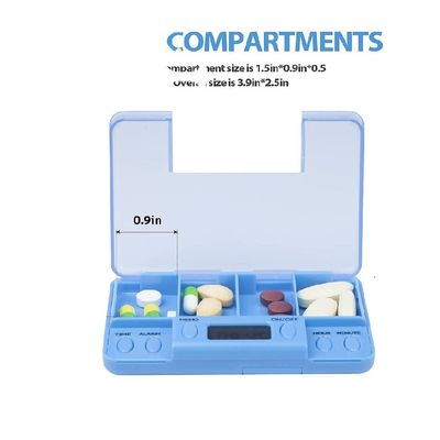 Good selling alarm timer travel self-timer pill box weekly organizer  pill dispenser electronic 4 Compartments case reminder