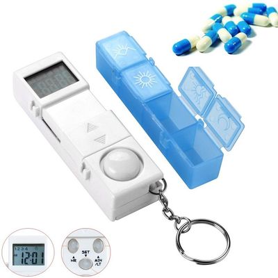 Promotion reminder timer lock dispenser box timing alarm travel for self-timer weekly organizer electronics pill box 7 day