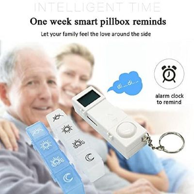 Promotion reminder timer lock dispenser box timing alarm travel for self-timer weekly organizer electronics pill box 7 day