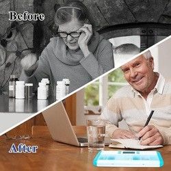 electronic dispenser ma cb pill case timer Automatic Pill Dispenser with LED Electronic Timing Reminder and Smart Vibrating