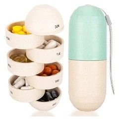 Hot Selling Counter Water Cute 7Days Box Organizer Weekly Travel Monthly Colorful Pills Cases Container