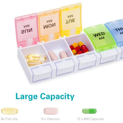 Factory Box 2 Times Day Pica Pastilla Pastilleros Waterproof Aluminum Pill Case