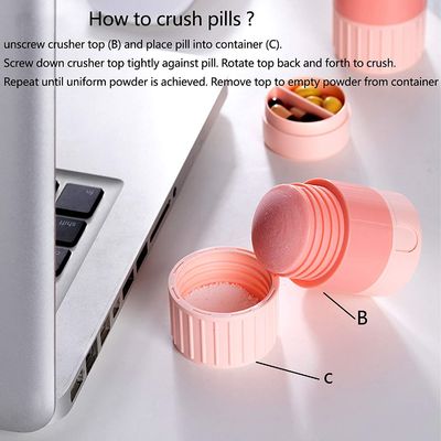 Multiple Pill Tablet Cutter And Crusher Splitter Plastic Medicine Collection Case Box 5x6.5cm