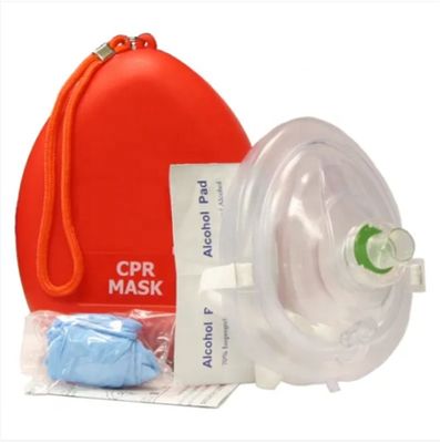 Disposable Face Shield Cpr Mask With One Way Valve Heart Problem Mouth To Mouth Rescue Patient