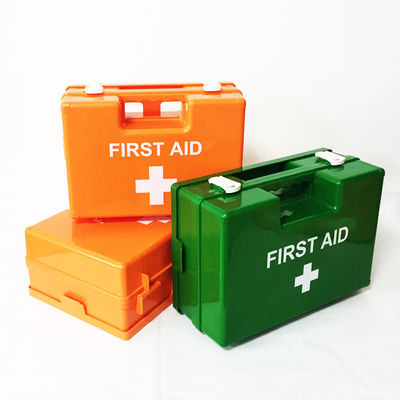 Red Portable First Aid Kit With Multiple Compartments High Durability