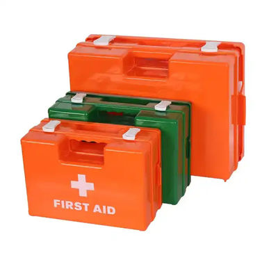 Orange ABS Plastic First Aid Kit Box Wall Mounted With Accessories