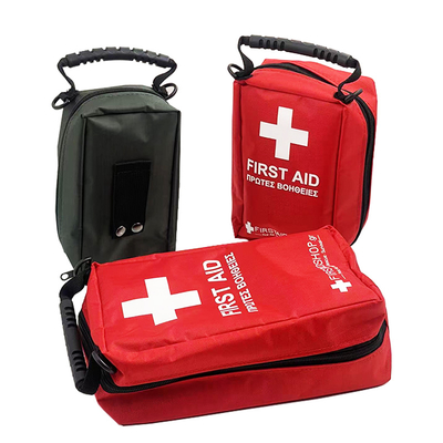 Waterproof Nylon Travel First Aid Kit 25x16x10cm Red