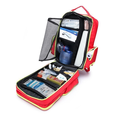 Red Earthquake Rescue Backpack 1.5kg Emergency Medical Kit