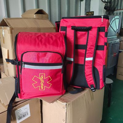 Wholesale Large Capacity Breathable First Aid Backpack for Firefighting Equipment Emergency Medical Bag