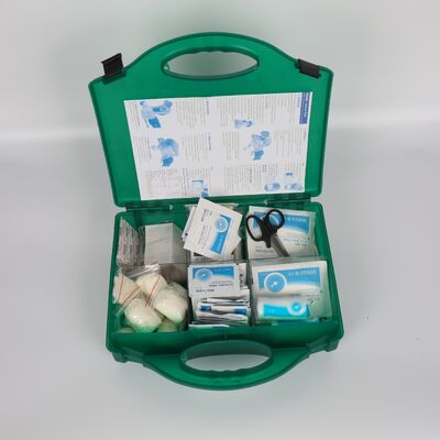 Medical Green Work Place First Aid Kits Wall Mount 10 Persons BS 8599-1:2011 UK CE ISO13485