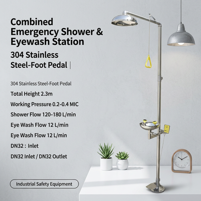 Combined Emergency Shower & Eyewash Station 