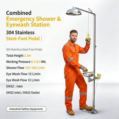 Combined Emergency Shower & Eyewash Station 