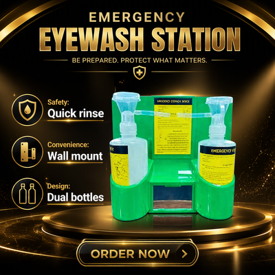 Eye wash  station  with 2
empty bottle