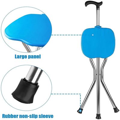 Popular Design Begrit Stick Multifunction Telescopic Folding Walking Aid Cane Floding Cane with Seat Cane Seat for Seniority
