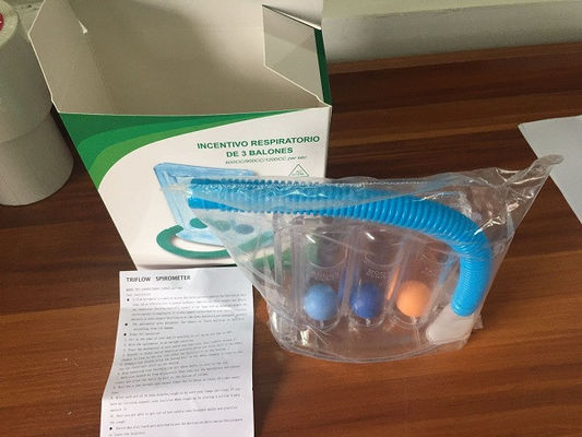 Hot Selling 3 Ball Transparent Respiratory Exerciser Lung Deep Breathing Training Only Inhaled