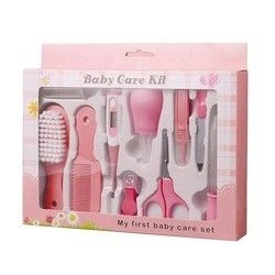 10pcs Newborn Nursery Health care Set baby Grooming tool kit baby care kit manufacturer Newborn baby gift set yellow pink blue