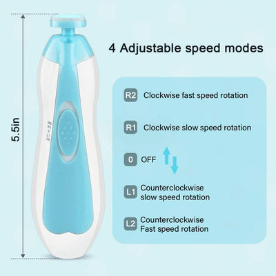 Baby adult pets Nail Trimmer Upgraded Safe Electric Baby Nail file grinder Baby Nail File with LED Light