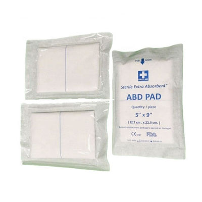 Medical Tape Bandage Supplies 100% Pure Cotton Surgical Trauma  Abdominal Pad Dressing ABD Pad Manufacturer