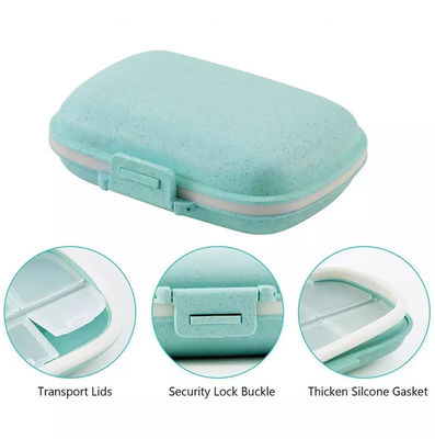 Wholesale 8 compartments pill box folding pill container weekly medicine case