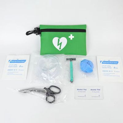 Rescue Kit Mini CPR First Aid Kit Nylon bag with key chain CPR life with key ring