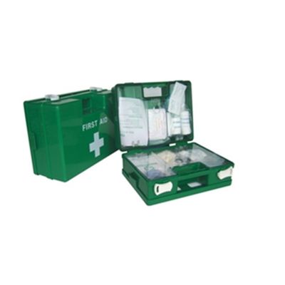 1-10 Person First Aid Kit Wall Mounted With Bracket Office Industrial 14 Pieces