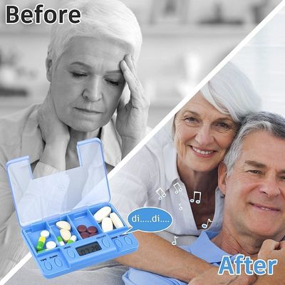 Good selling alarm timer travel self-timer pill box weekly organizer  pill dispenser electronic 4 Compartments case reminder