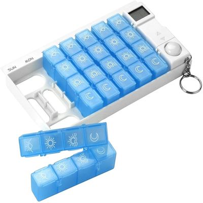 Promotion reminder timer lock dispenser box timing alarm travel for self-timer weekly organizer electronics pill box 7 day