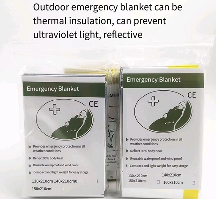 Emergency Blanket 160x210cm PET Film Gold Silver Survival First Aid