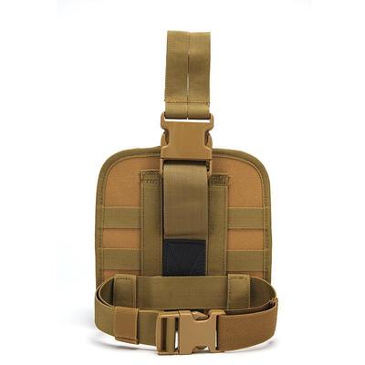 Tactical Leg Bag MOLLE Accessory with Oxford Material Barrel-shaped Design and Zipper Closure for Outdoor Sports
