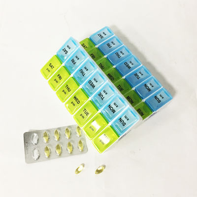 Wholesale Travel Pill Box Portable 14 Compartment Pill Case Container